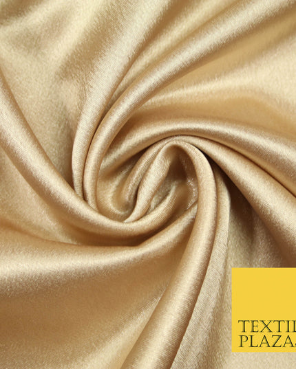 BEIGE GOLD Plain Solid Crepe Back Satin Fabric Material Dress Bridal 58" 5874