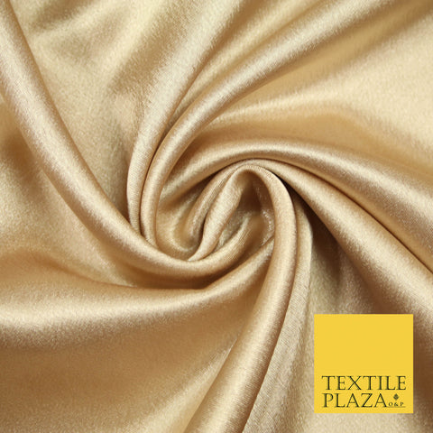 BEIGE GOLD Plain Solid Crepe Back Satin Fabric Material Dress Bridal 58" 5874