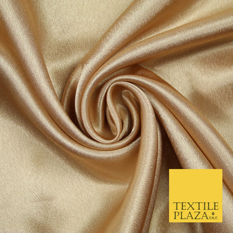 HAZELNUT TAN GOLD Plain Solid Crepe Back Satin Fabric Material Dress Bridal 58" 5875