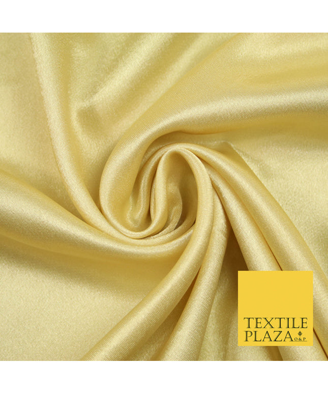 CREAMY GOLD Plain Solid Crepe Back Satin Fabric Material Dress Bridal 58" 5877