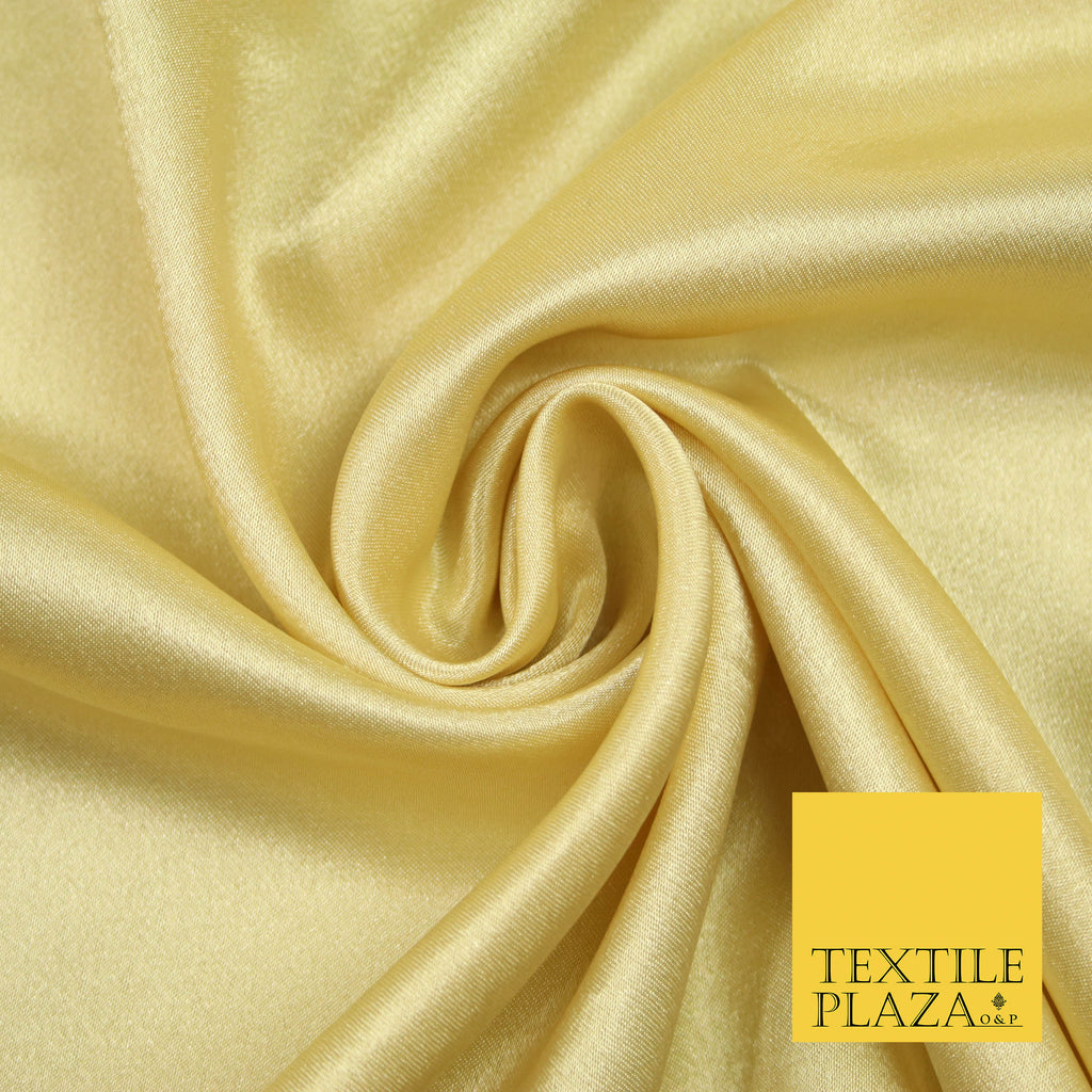 CREAMY GOLD Plain Solid Crepe Back Satin Fabric Material Dress Bridal 58" 5877