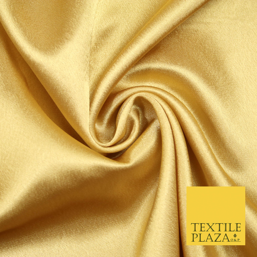 HONEY GOLD Plain Solid Crepe Back Satin Fabric Material Dress Bridal 58" 5878