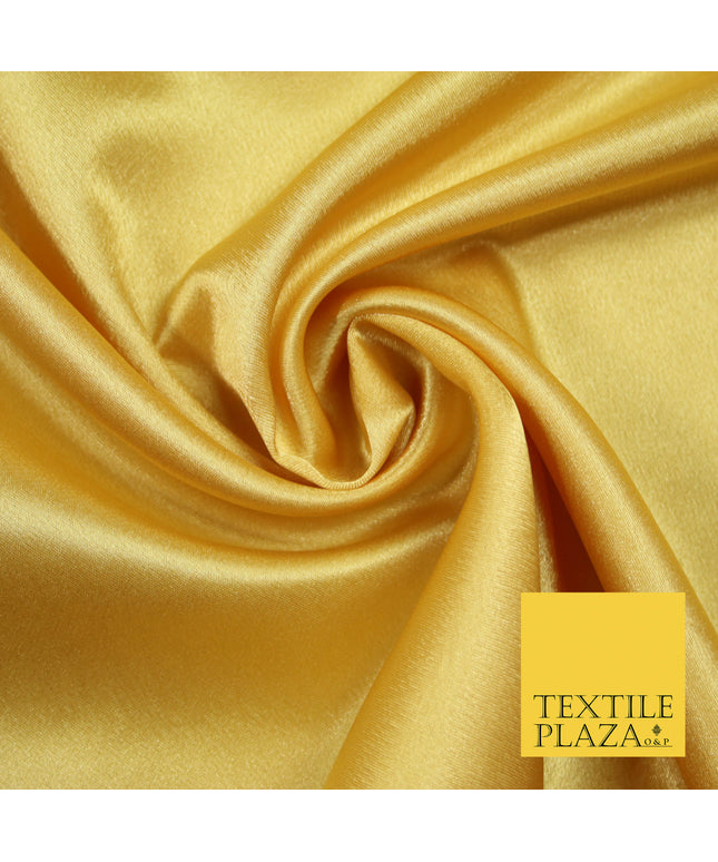 YELLOW GOLD Plain Solid Crepe Back Satin Fabric Material Dress Bridal 58" 5879