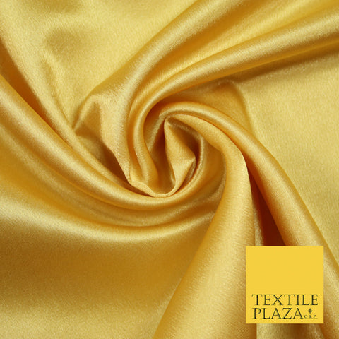 YELLOW GOLD Plain Solid Crepe Back Satin Fabric Material Dress Bridal 58" 5879