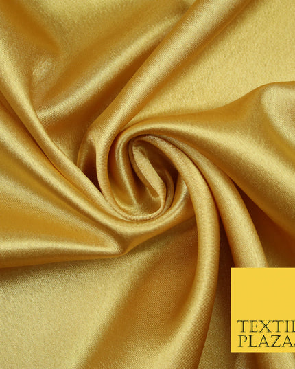 HONEYCOMB GOLD Plain Solid Crepe Back Satin Fabric Material Dress Bridal 58" 5880