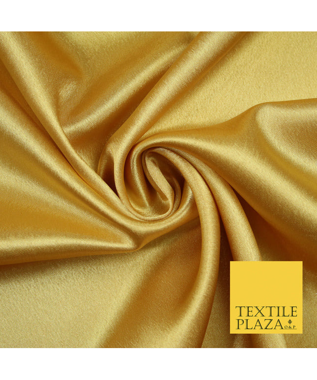 HONEYCOMB GOLD Plain Solid Crepe Back Satin Fabric Material Dress Bridal 58" 5880