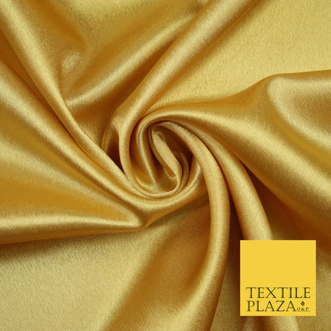 HONEYCOMB GOLD Plain Solid Crepe Back Satin Fabric Material Dress Bridal 58" 5880