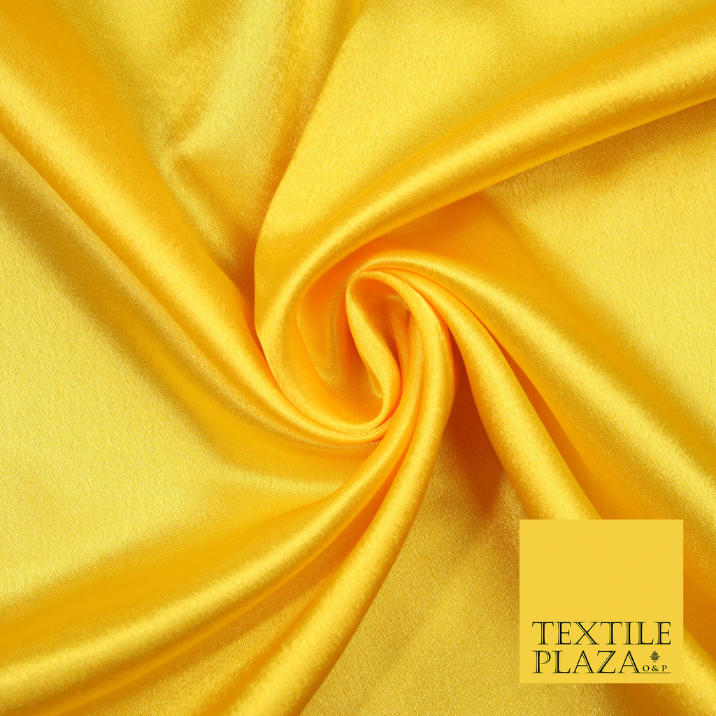 YELLOW Plain Solid Crepe Back Satin Fabric Material Dress Bridal 58" 5881