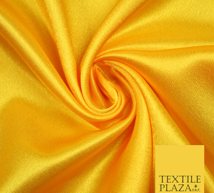 SAFFRON YELLOW Plain Solid Crepe Back Satin Fabric Material Dress Bridal 58" 5882