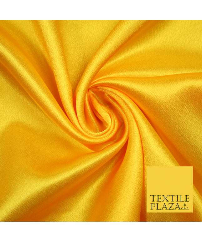 SAFFRON YELLOW Plain Solid Crepe Back Satin Fabric Material Dress Bridal 58" 5882