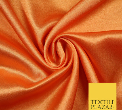 ORANGE Plain Solid Crepe Back Satin Fabric Material Dress Bridal 58" 5883