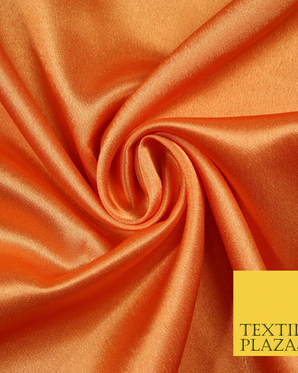 ORANGE Plain Solid Crepe Back Satin Fabric Material Dress Bridal 58" 5883