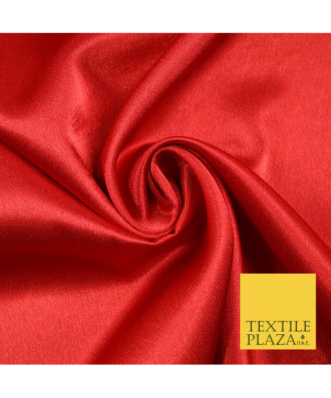 RED Plain Solid Crepe Back Satin Fabric Material Dress Bridal 58" 5885