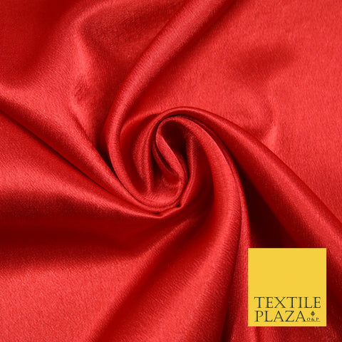RED Plain Solid Crepe Back Satin Fabric Material Dress Bridal 58" 5885