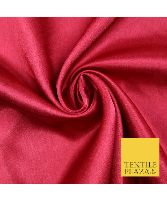 CHERRY Plain Solid Crepe Back Satin Fabric Material Dress Bridal 58" 5887