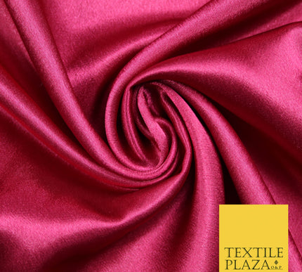 CRANBERRY PINK Plain Solid Crepe Back Satin Fabric Material Dress Bridal 58" 5888