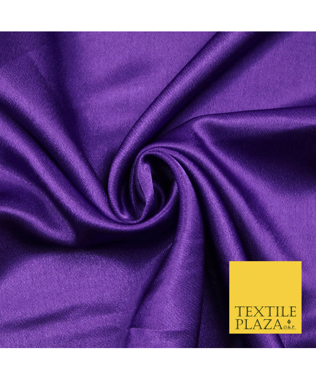PURPLE Plain Solid Crepe Back Satin Fabric Material Dress Bridal 58" 5892