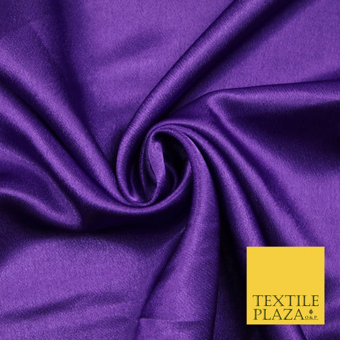 PURPLE Plain Solid Crepe Back Satin Fabric Material Dress Bridal 58" 5892