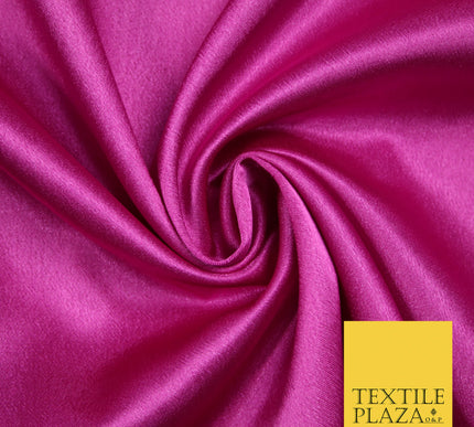 FUCHSIA PINK Plain Solid Crepe Back Satin Fabric Material Dress Bridal 58" 5894