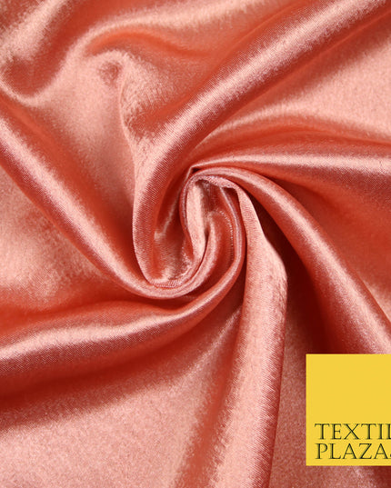 DARK PEACH Plain Solid Crepe Back Satin Fabric Material Dress Bridal 58" 5899