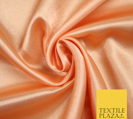 TANGERINE PEACH Plain Solid Crepe Back Satin Fabric Material Dress Bridal 58" 5900
