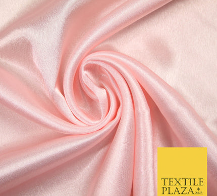 BABY PINK Plain Solid Crepe Back Satin Fabric Material Dress Bridal 58" 5901