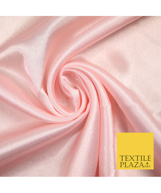 BABY PINK Plain Solid Crepe Back Satin Fabric Material Dress Bridal 58" 5901