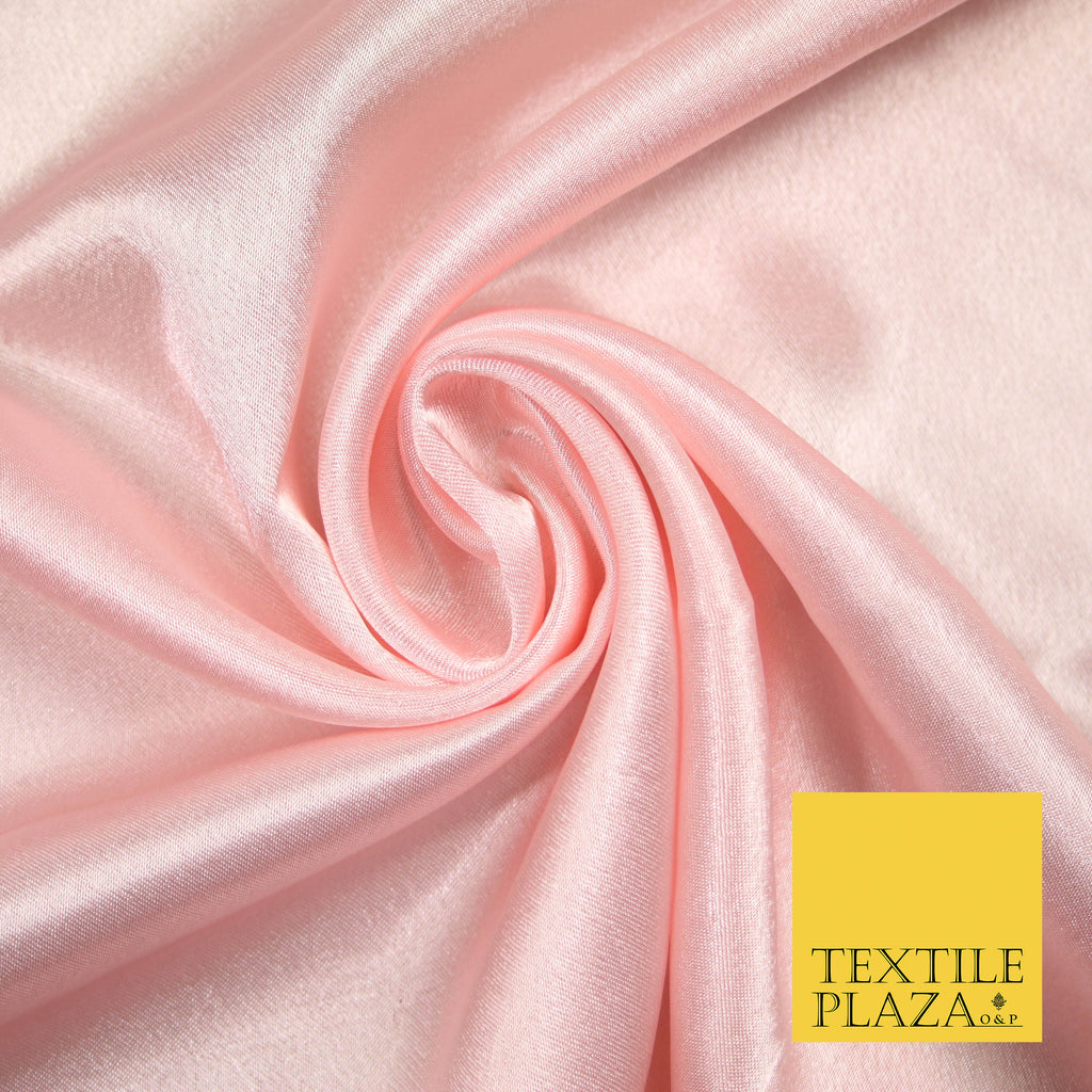 BABY PINK Plain Solid Crepe Back Satin Fabric Material Dress Bridal 58" 5901