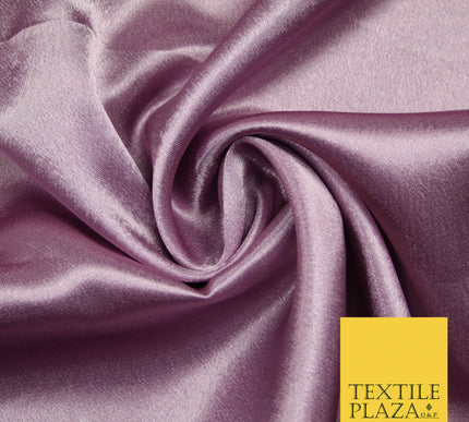 LILAC MAUVE Plain Solid Crepe Back Satin Fabric Material Dress Bridal 58" 5904