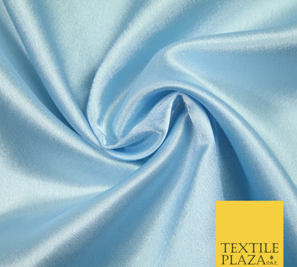 BABY BLUE Plain Solid Crepe Back Satin Fabric Material Dress Bridal 58" 5909