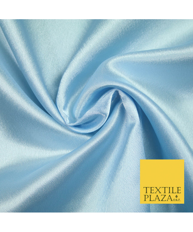 BABY BLUE Plain Solid Crepe Back Satin Fabric Material Dress Bridal 58" 5909