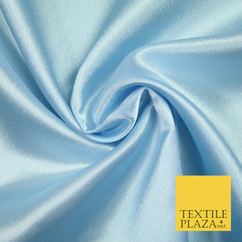 BABY BLUE Plain Solid Crepe Back Satin Fabric Material Dress Bridal 58" 5909