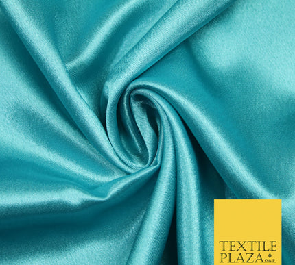 AQUAMARINE Plain Solid Crepe Back Satin Fabric Material Dress Bridal 58" 5913
