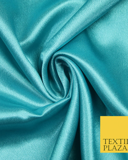 AQUAMARINE Plain Solid Crepe Back Satin Fabric Material Dress Bridal 58" 5913