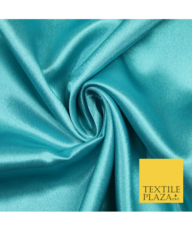 AQUAMARINE Plain Solid Crepe Back Satin Fabric Material Dress Bridal 58" 5913