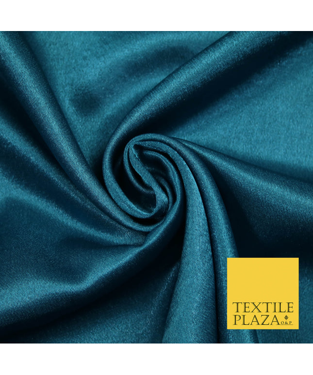 PETROL BLUE Plain Solid Crepe Back Satin Fabric Material Dress Bridal 58" 5916