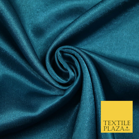 PETROL BLUE Plain Solid Crepe Back Satin Fabric Material Dress Bridal 58" 5916