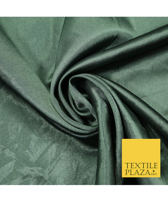 DARK GREEN GREY Plain Solid Crepe Back Satin Fabric Material Dress Bridal 58" 5918