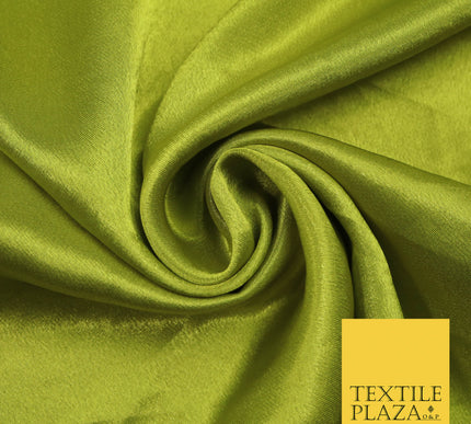 LIME GREEN Plain Solid Crepe Back Satin Fabric Material Dress Bridal 58" 5923