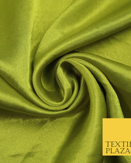 LIME GREEN Plain Solid Crepe Back Satin Fabric Material Dress Bridal 58" 5923
