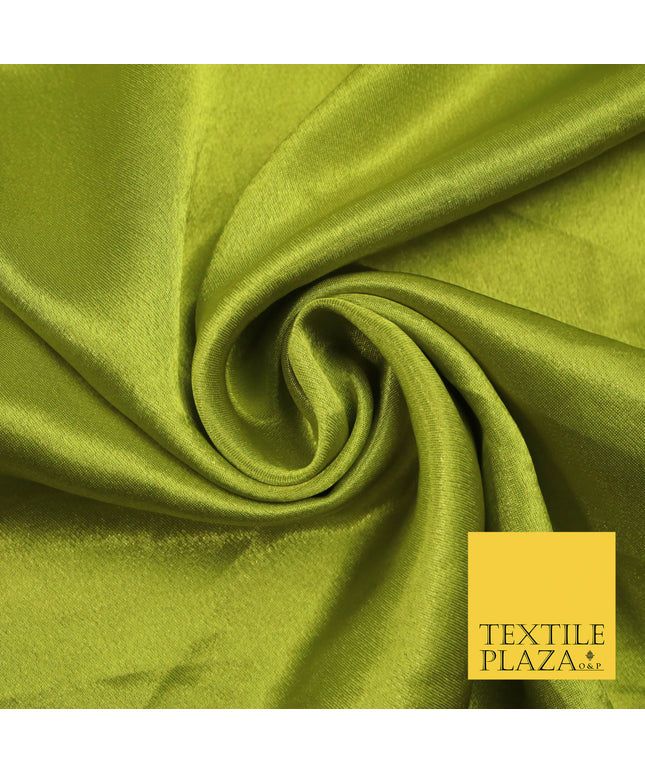 LIME GREEN Plain Solid Crepe Back Satin Fabric Material Dress Bridal 58" 5923