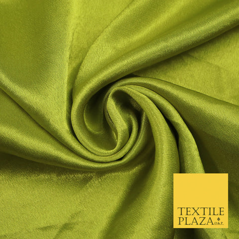 LIME GREEN Plain Solid Crepe Back Satin Fabric Material Dress Bridal 58" 5923