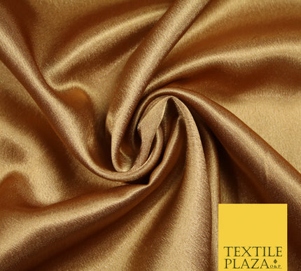CARAMEL Plain Solid Crepe Back Satin Fabric Material Dress Bridal 58" 5928