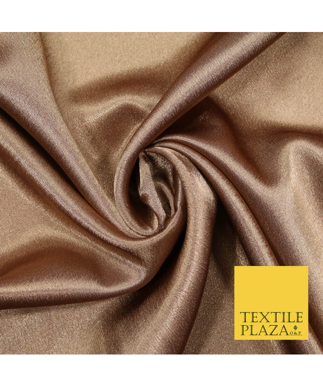 PECAN BROWN Plain Solid Crepe Back Satin Fabric Material Dress Bridal 58" 5930