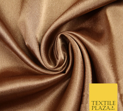 CHESTNUT BROWN Plain Solid Crepe Back Satin Fabric Material Dress Bridal 58" 5931