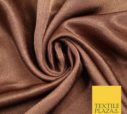 WALNUT BROWN Plain Solid Crepe Back Satin Fabric Material Dress Bridal 58" 5932