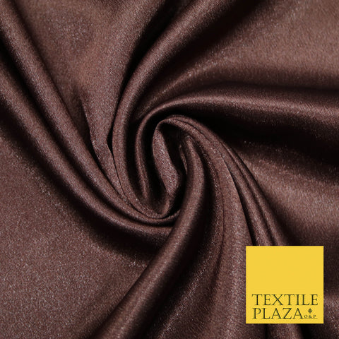 CHOCOLATE BROWN Plain Solid Crepe Back Satin Fabric Material Dress Bridal 58" 5933