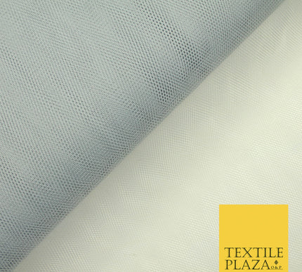 SILVER GREY Premium Quality Tutu Bridal Dress Stiff Net Fabric Tulle Material 60" 5949