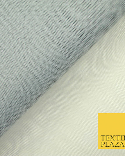 SILVER GREY Premium Quality Tutu Bridal Dress Stiff Net Fabric Tulle Material 60" 5949
