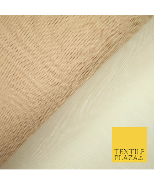 TOASTED BEIGE Premium Quality Tutu Bridal Dress Stiff Net Fabric Tulle Material 60" 5954